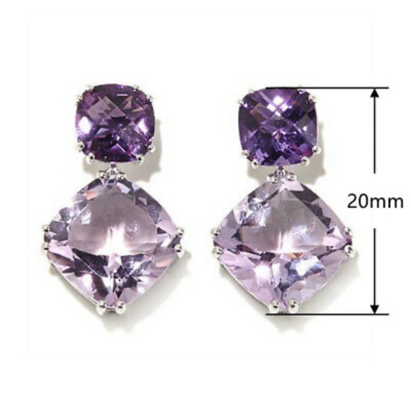 New Sterling silver diamond earrings - Picture 2 of 2